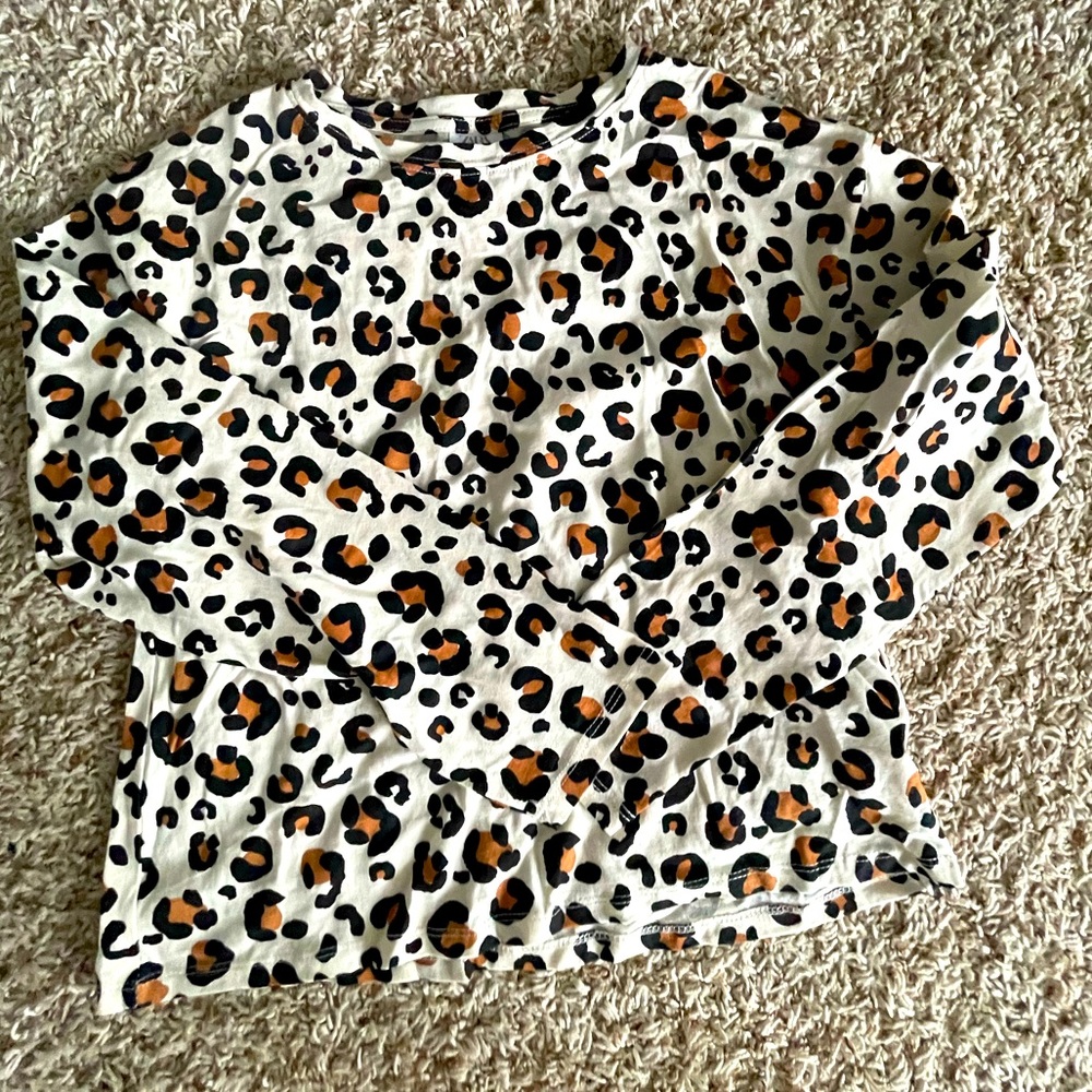 zara girls long sleeve- cheetah print !